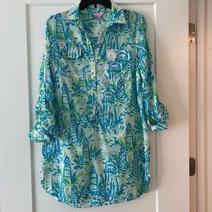 Lilly Pulitzer Lighthouse Coverup or Tunic sz M